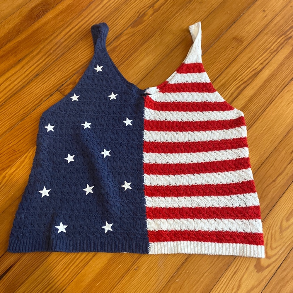American Flag Sweater tank top